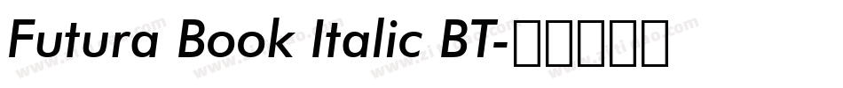 Futura Book Italic BT字体转换
